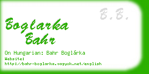 boglarka bahr business card